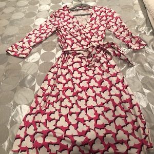 DVF Floral Wrap Dress. Size 14